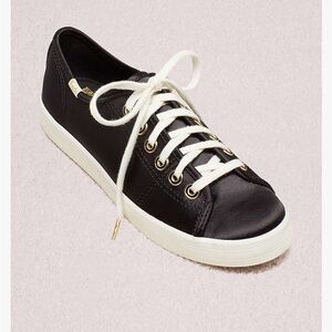 Keds for Kate Spade Kickstart sayin black and white lace up shoes size 7 NWT